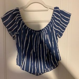 forever 21 off the shoulder striped blouse